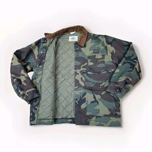 Liberty Rugged Outdoor Gear Camo Woodland Insulated Jacket /corduroy Collar XL
